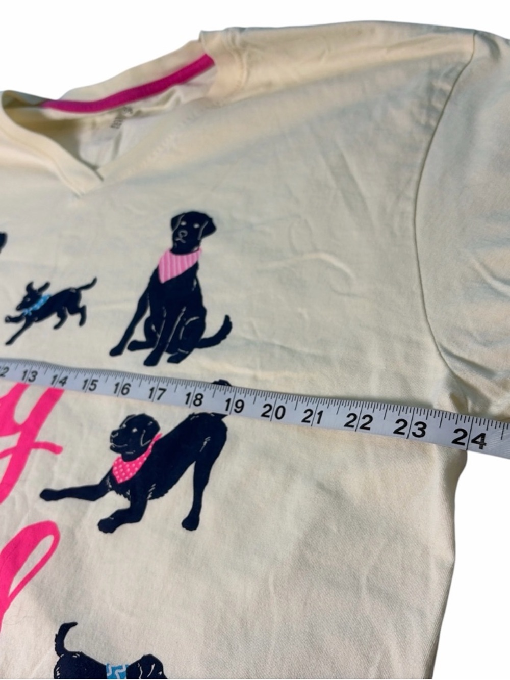 Little Blue House Women Dog Tired Sleep Shirt Beige- One Size - Picture 10 of 10